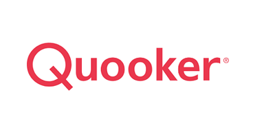 Das Bild zeigt das rote Quooker-Logo, bekannt für innovative Lösungen in der Sanitär- und Heiztechnik.